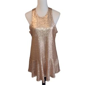 Free People Sequin Dress size Medium color Gold